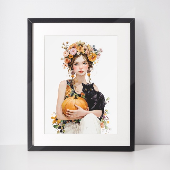 Enchanting Autumn - Fall Theme Wall Art Print Poster Unframed, Thanksgiving Gift - Picture 3 of 7